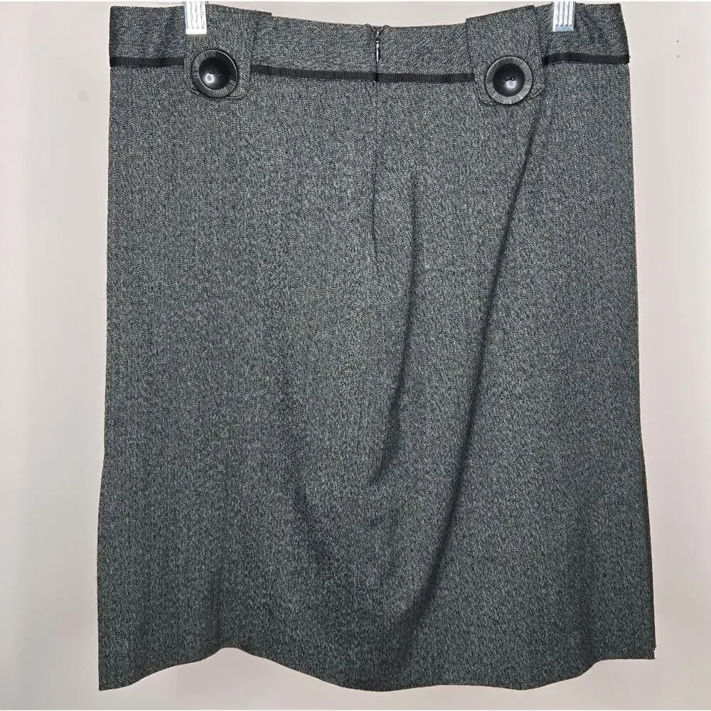 Larry Levine Stretch Charcoal Pencil Skirt Size 10